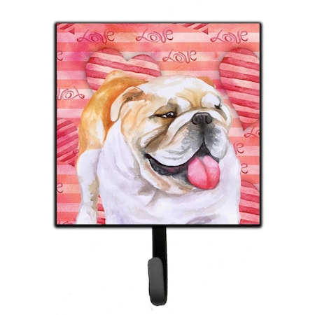 Jensendistributionservices English Bulldog Love Leash or Key Holder MI2087272